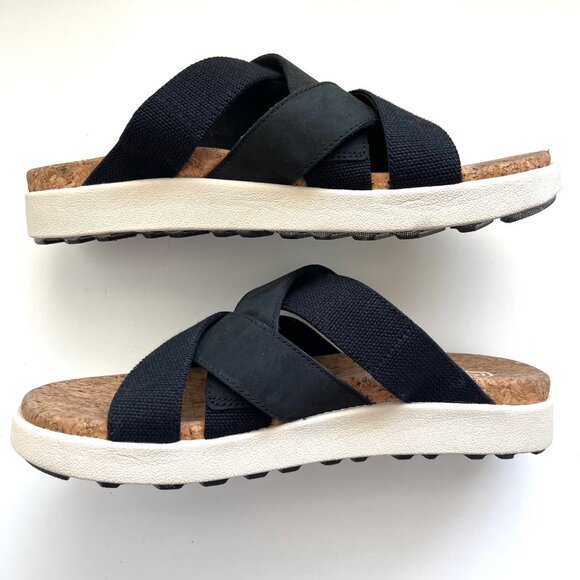 New! Keen Elle Mixed Slide in Black and Cork | Size 7 - Picture 6 of 7